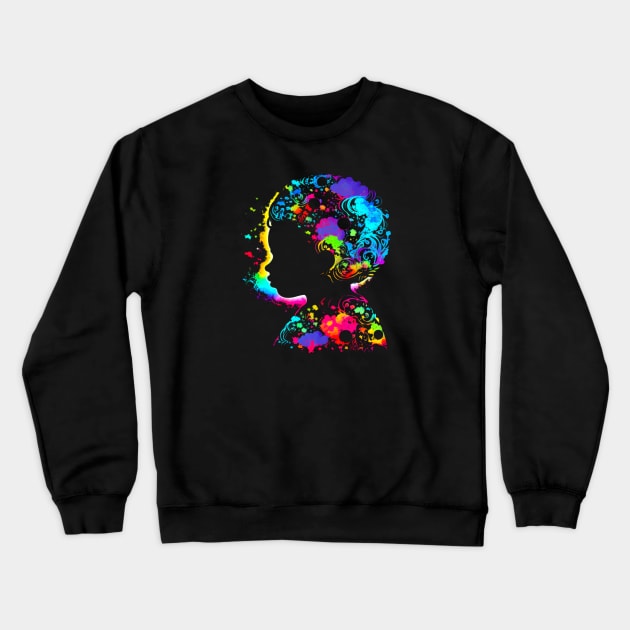 Colorful Child's Head #1 Crewneck Sweatshirt by Butterfly Venom